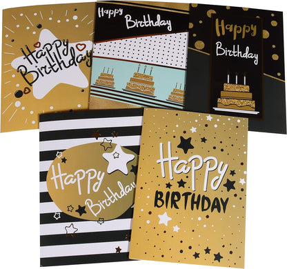 20 x Birthday Cards with Gold Embellishments