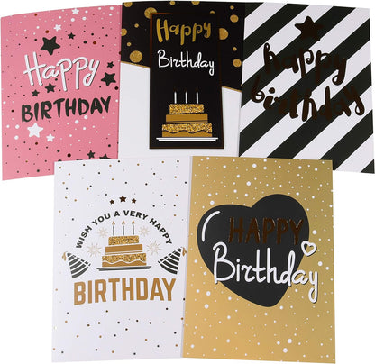 20 x Birthday Cards with Gold Embellishments