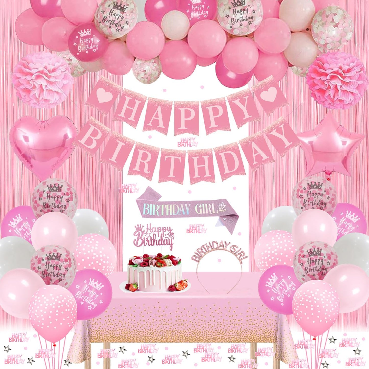 Birthday Decorations Pink V1