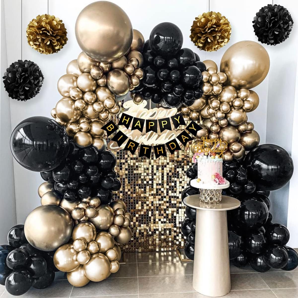 Birthday Decoration Black & Gold