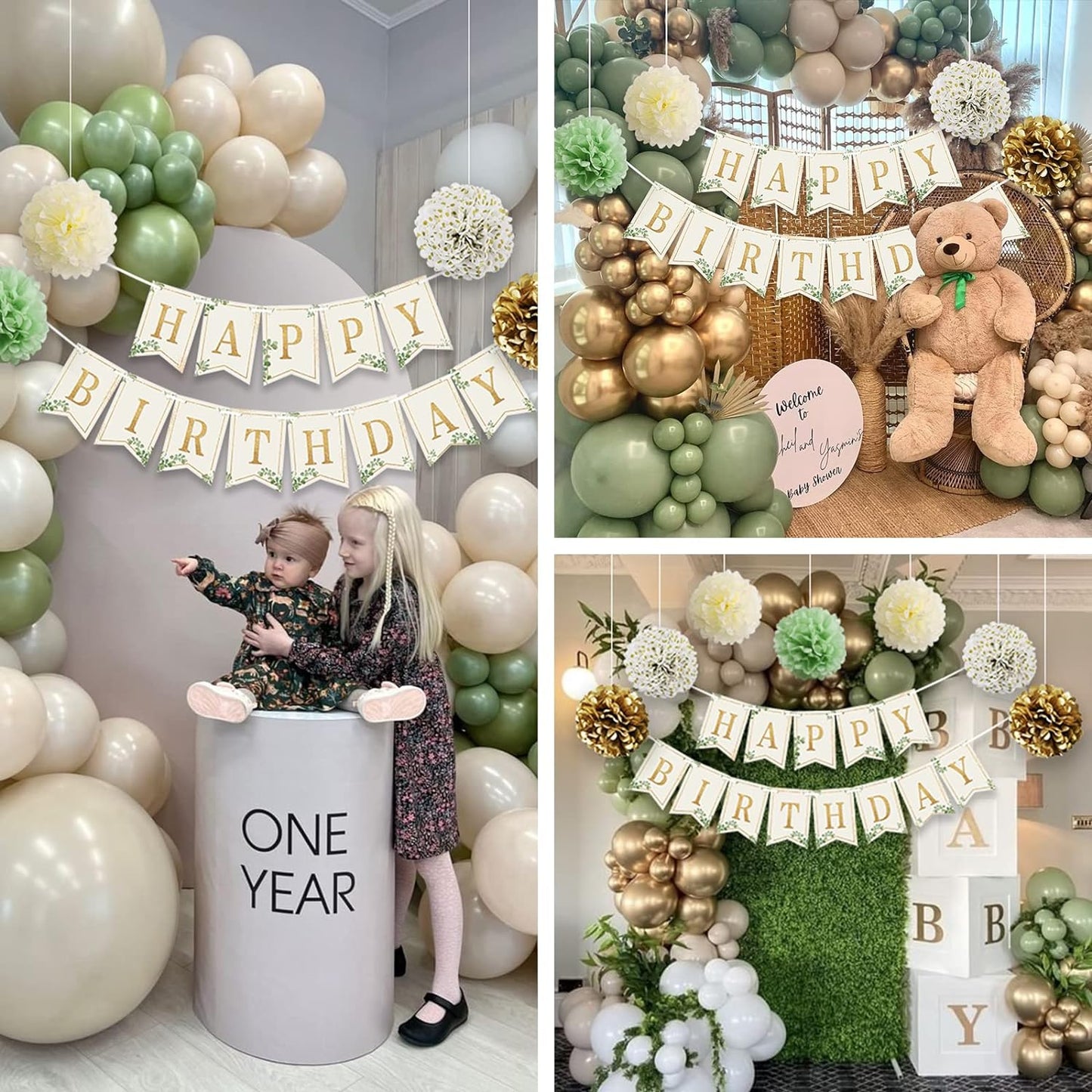 Birthday Decorations - Beige