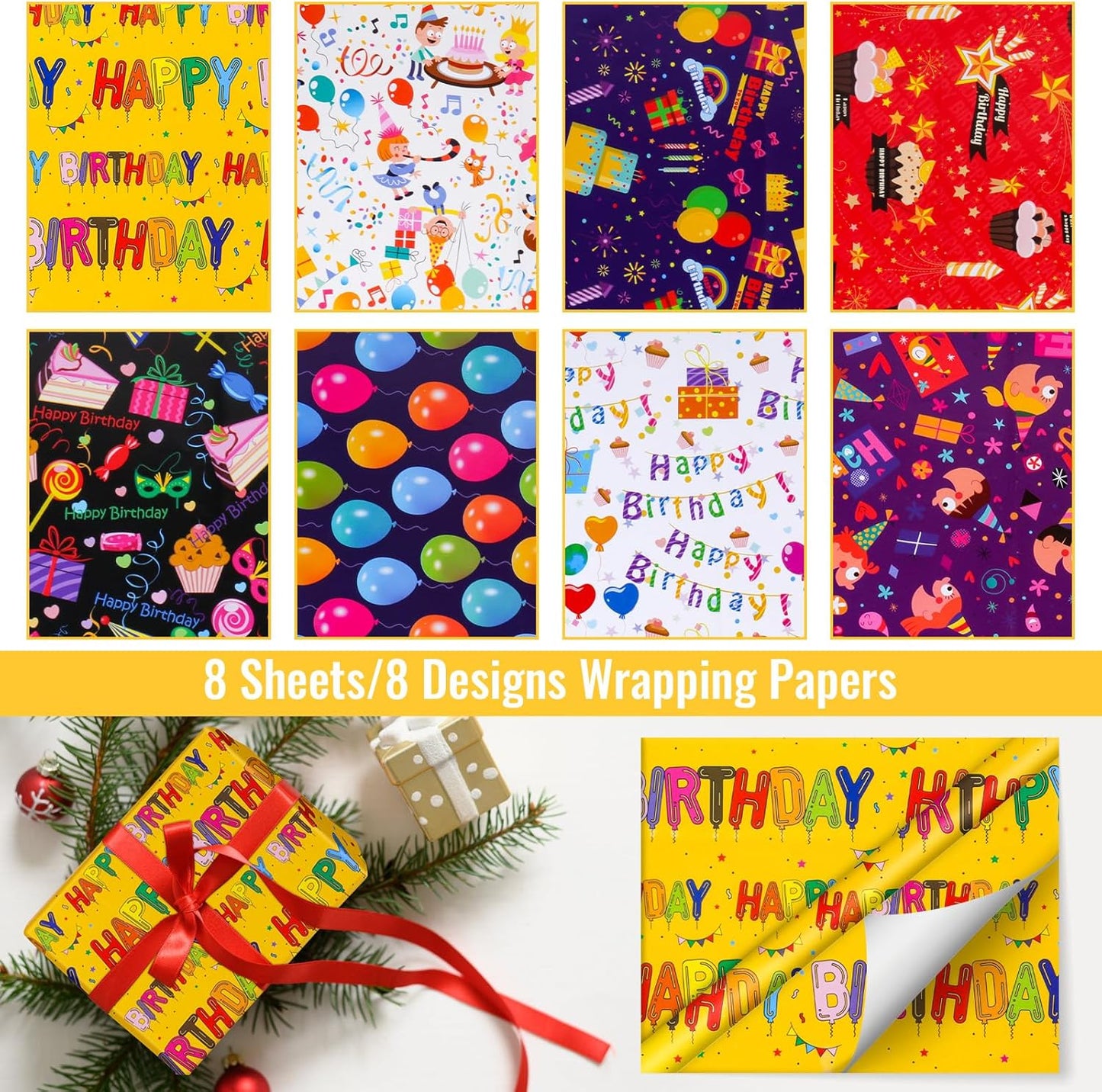 Kids Wrapping Paper Sheets V3