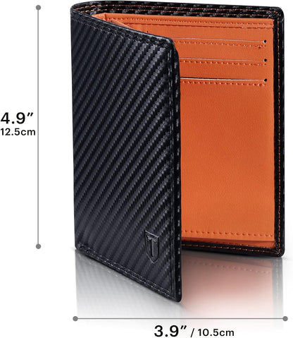 RFID Blocking Carbon Fibre Leather Wallet Gift Set