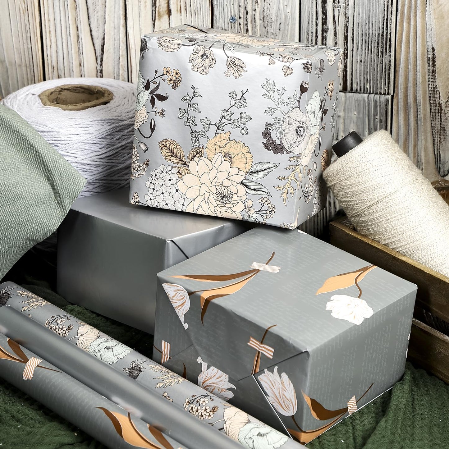 Wrapping Paper Roll - Grey