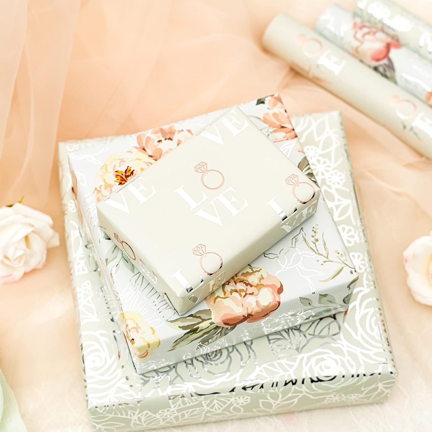 Wrapping Paper Roll - Wedding Glitter