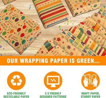 Wrapping Paper Sheets - Colourful Craft