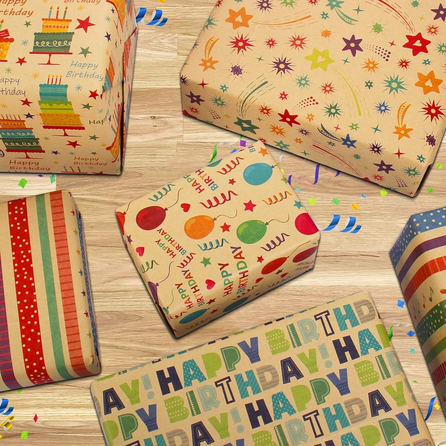 Wrapping Paper Sheets - Colourful Craft