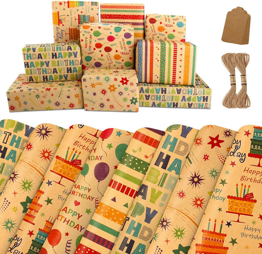 Wrapping Paper Sheets - Colourful Craft