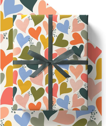 Wrapping Paper Sheets - Hearts