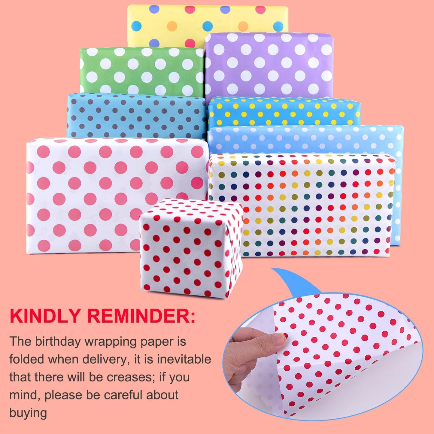 Wrapping Paper Sheets - Poka Dots